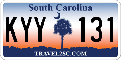 SC license plate KYY131