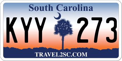 SC license plate KYY273