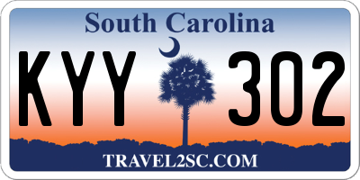 SC license plate KYY302