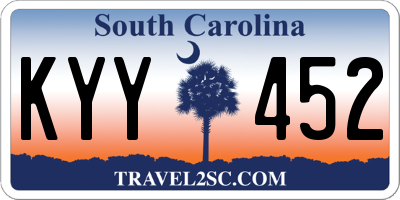 SC license plate KYY452