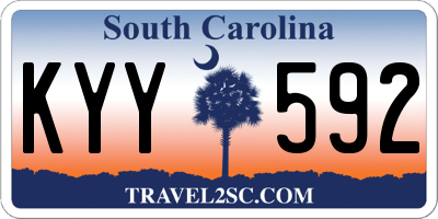 SC license plate KYY592