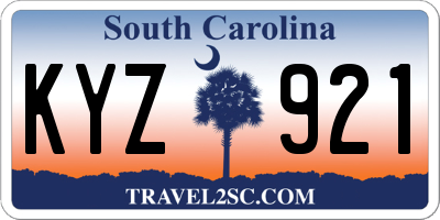 SC license plate KYZ921