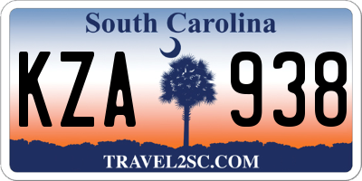 SC license plate KZA938