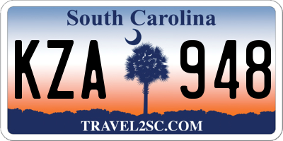 SC license plate KZA948