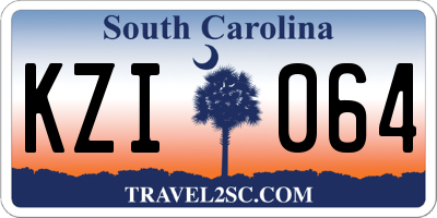 SC license plate KZI064