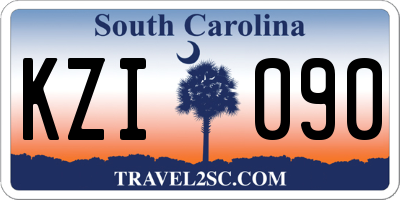 SC license plate KZI090