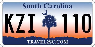 SC license plate KZI110