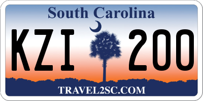 SC license plate KZI200