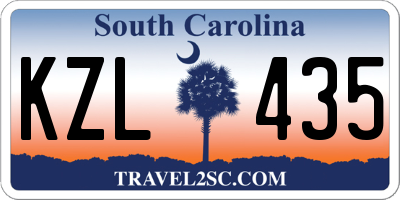 SC license plate KZL435