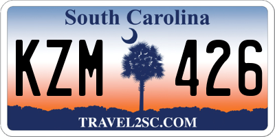 SC license plate KZM426