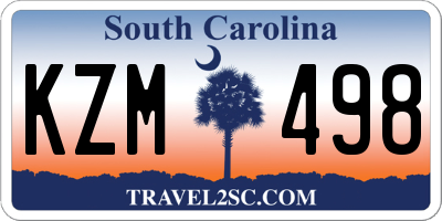 SC license plate KZM498