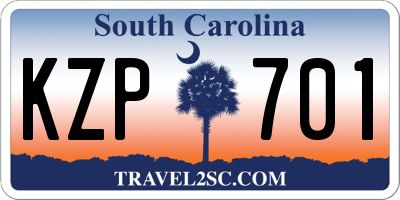SC license plate KZP701