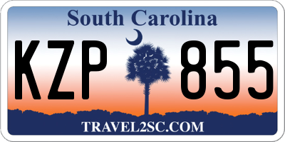 SC license plate KZP855