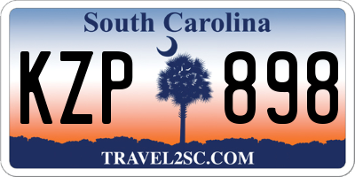 SC license plate KZP898