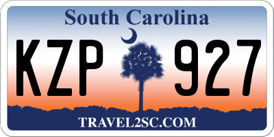 SC license plate KZP927