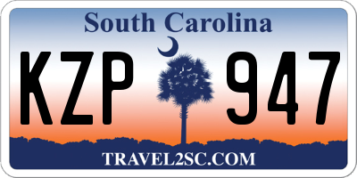 SC license plate KZP947