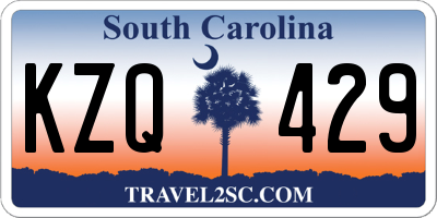 SC license plate KZQ429