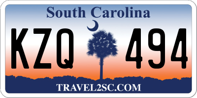 SC license plate KZQ494