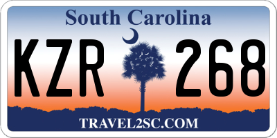 SC license plate KZR268
