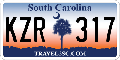 SC license plate KZR317