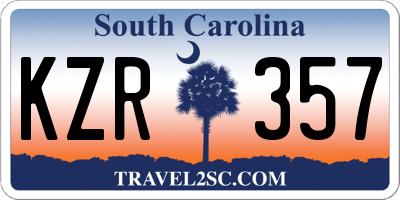 SC license plate KZR357