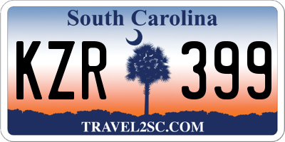 SC license plate KZR399
