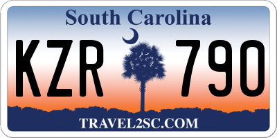 SC license plate KZR790