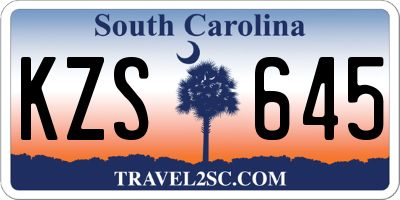 SC license plate KZS645