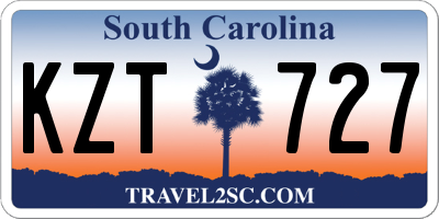 SC license plate KZT727