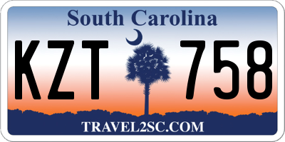 SC license plate KZT758
