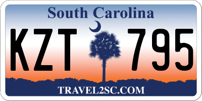 SC license plate KZT795