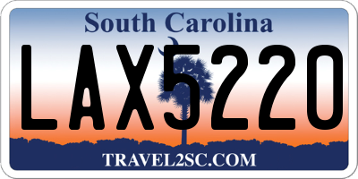 SC license plate LAX5220