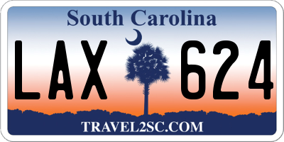 SC license plate LAX624