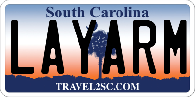 SC license plate LAYARM