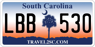 SC license plate LBB530