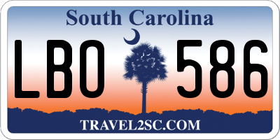 SC license plate LBO586