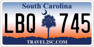 SC license plate LBQ745