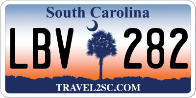 SC license plate LBV282
