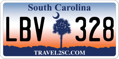 SC license plate LBV328