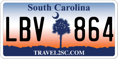 SC license plate LBV864