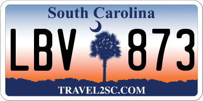 SC license plate LBV873