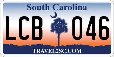 SC license plate LCB046