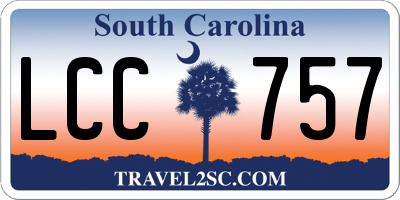 SC license plate LCC757