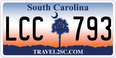 SC license plate LCC793