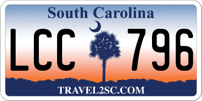 SC license plate LCC796