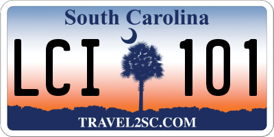 SC license plate LCI101