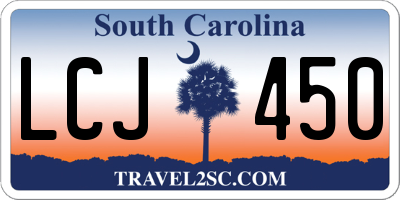 SC license plate LCJ450