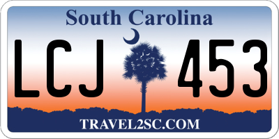 SC license plate LCJ453