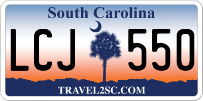 SC license plate LCJ550