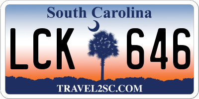 SC license plate LCK646